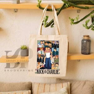 Nick and Charlie Heartstopper Art Eras Tour Canvas Tote Bag Ver1