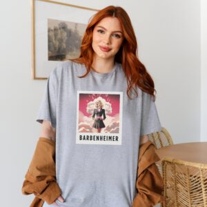 Unique Barbenheimer T-Shirt, Barbie and Oppenheimer Mashup Shirt