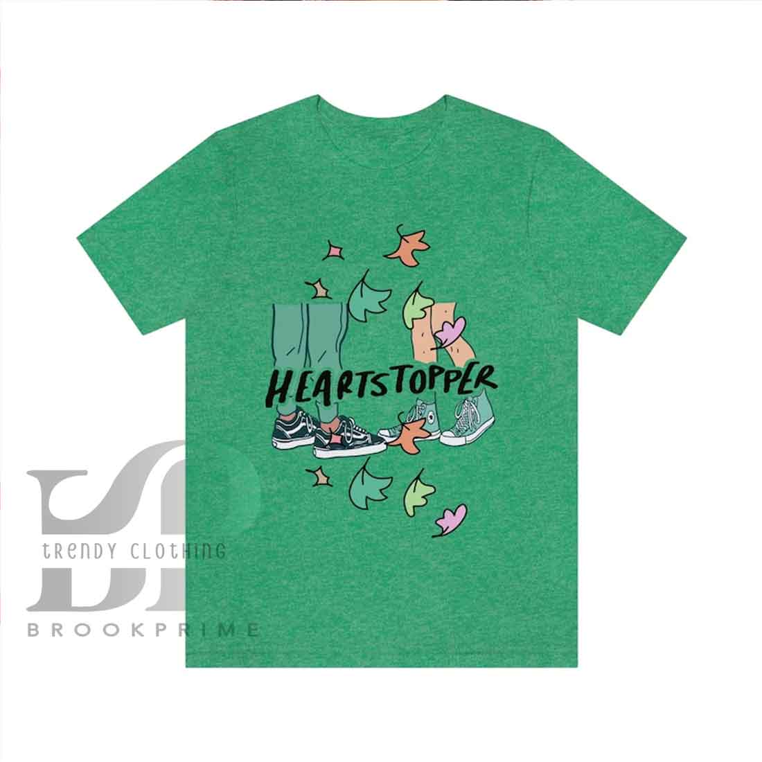 Heartstopper Shirt Rainbow Leaves Graphic Tee Charlie and Nick T