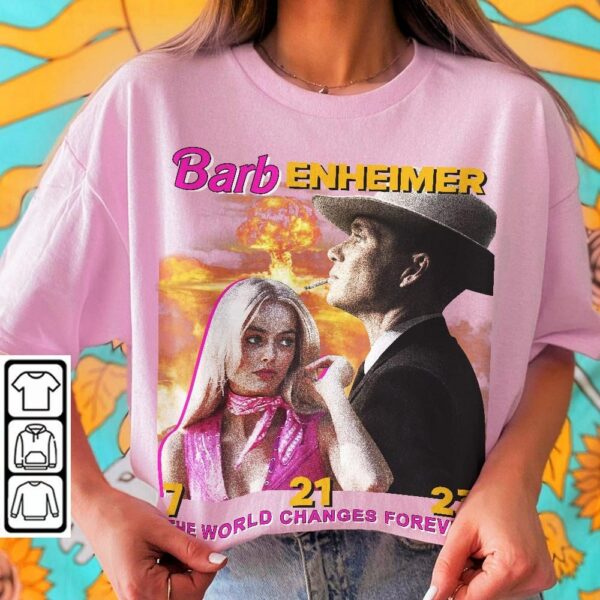 The Ultimate Double Feature Oppenheimer 2023 Movie Tee Barbie Shirt