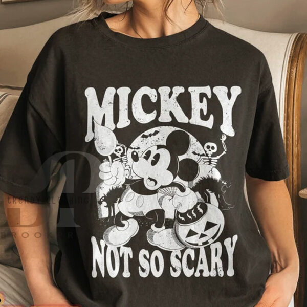 Vintage Disney Mickey Not So Scary Halloween Shirt