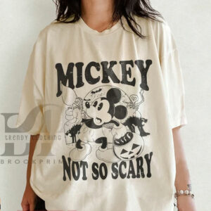 Vintage Disney Mickey Not So Scary Halloween Shirt