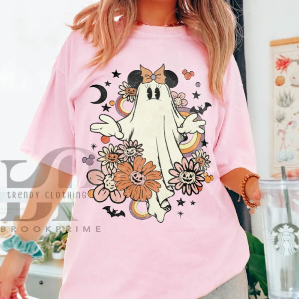 Retro Floral Minnie Halloween Shirt