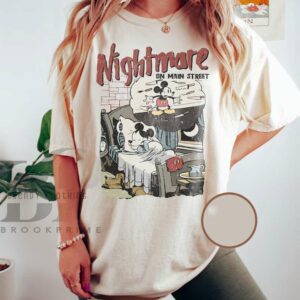 Vintage Disney Halloween Nightmare On The Main Street Shirt