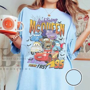 Retro Disney Lightning Mcqueen Pixar Cars Halloween Shirt