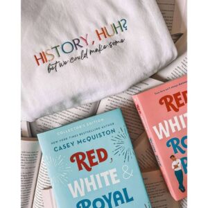 History Huh? Red, White And Royal Blue Embroidered Sweater