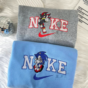 Army Rose, Shadow and Sonic the Hedgehog Embroidered Sweatshirt