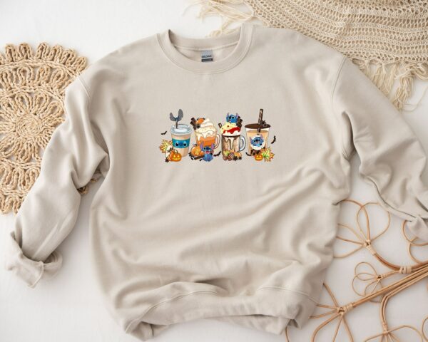 Disney Stitch Coffee Latte Autumn Halloween Shirt