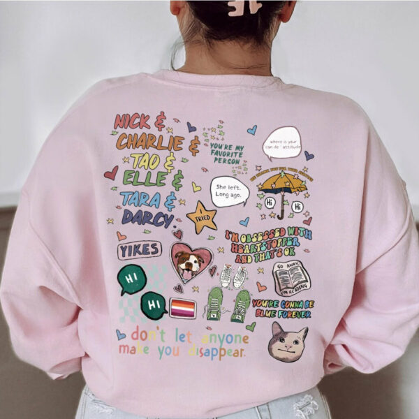 Heartstopper Nick And Charlie Rainbow Sweatshirt