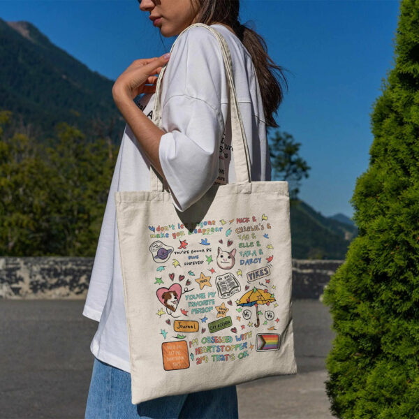 Heartstopper Rainbow Merch Canvas Tote Bag