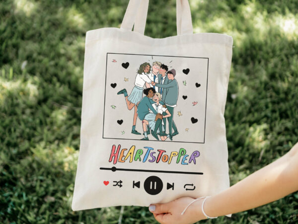 Heartstopper Characters Fanart Canvas Tote Bag