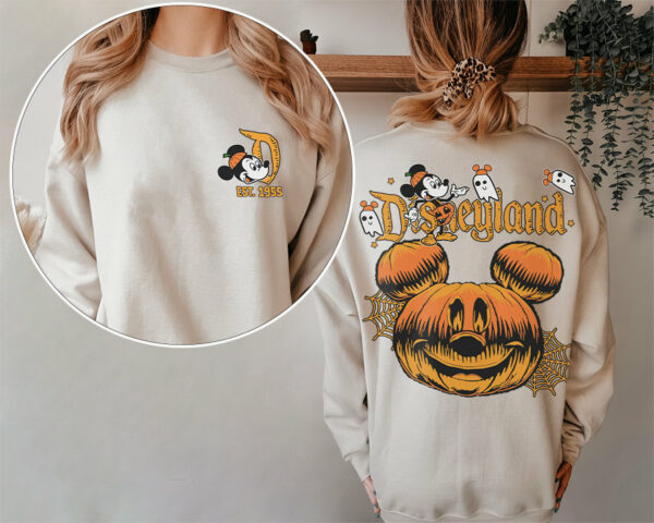 Vintage Pumskin Disneyland Halloween 2 Side Shirt