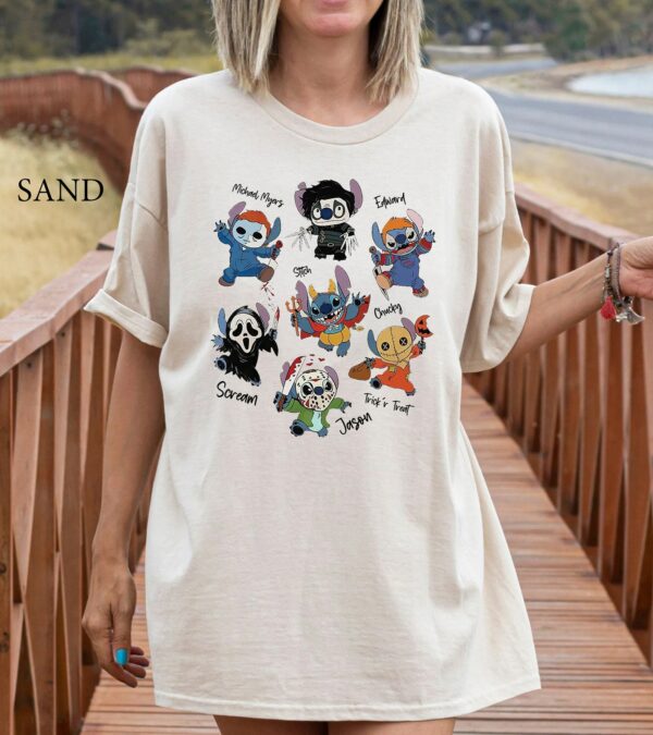 Stitch Horror Film Characters Halloween Shirt