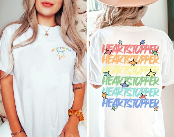 Aesthetic Heartstopper Letter Print Shirt