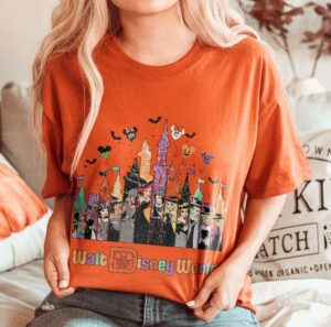 Vintage Disney Princess Castle Walt Disney World Halloween Shirt