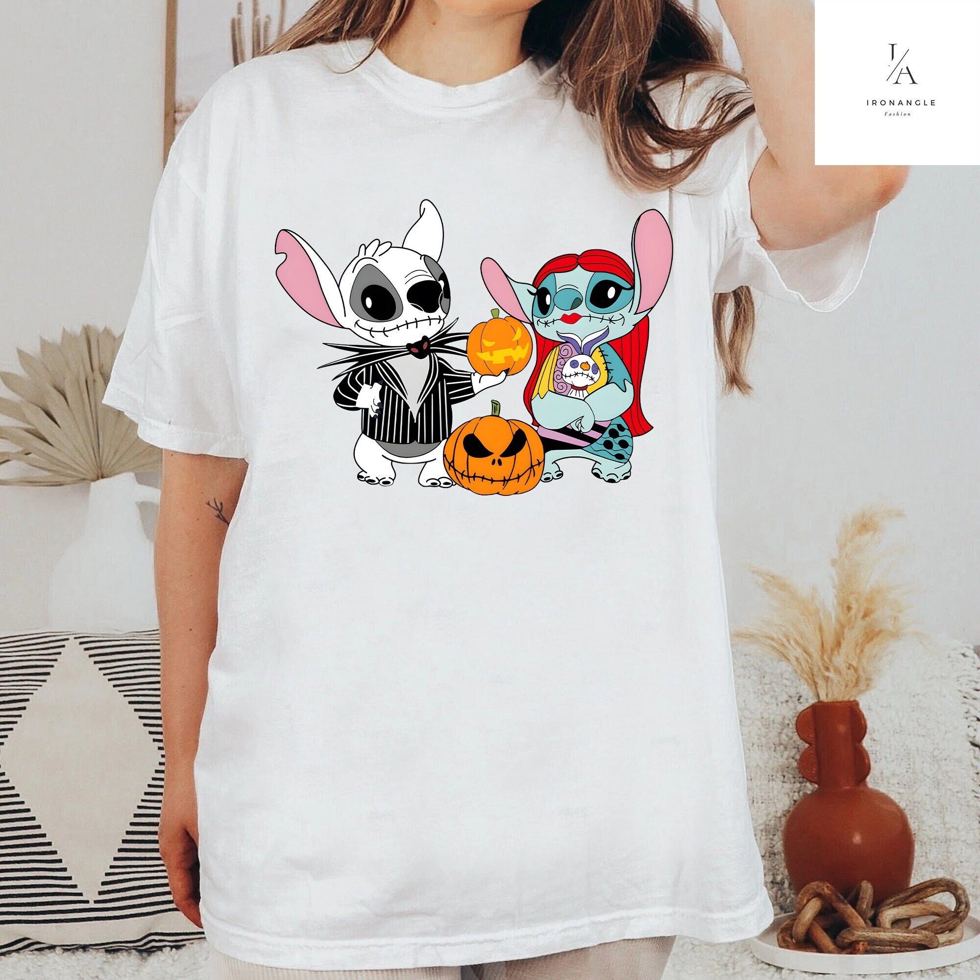 Disney Lilo & Stitch Halloween It's Candy Time Pumpkin T-shirt