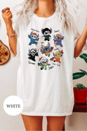 Stitch Horror Film Characters Halloween Shirt