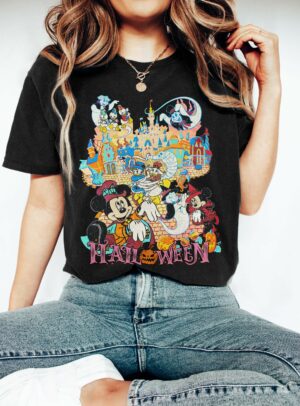 Vintage Disney Mickey and Friends Halloween Shirt