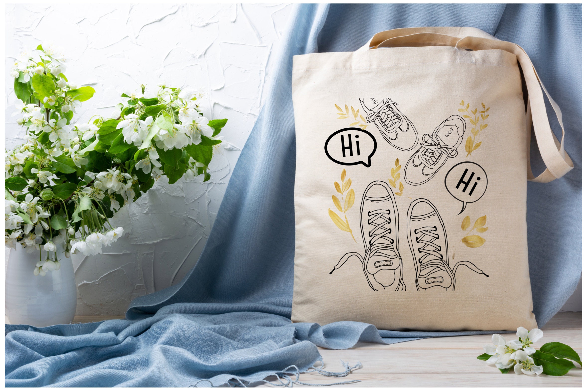 Heartstopper Leaves And Cute Shoes Canvas Tote Bag - Brook Prime