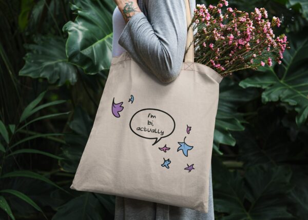 Im Bi Actually Heartstopper Canvas Tote Bag