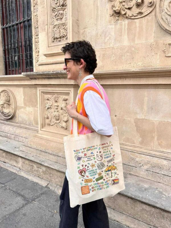 Heartstopper Rainbow Merch Canvas Tote Bag