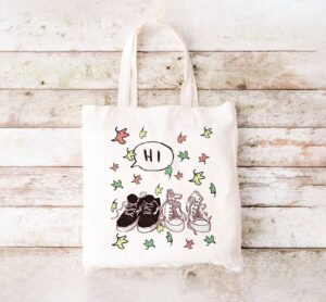 Heartstopper Leaves Hi Cute Shoes Canvas Tote bag