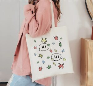 Heartstopper Hi Hi Leaves Canvas Tote Bag