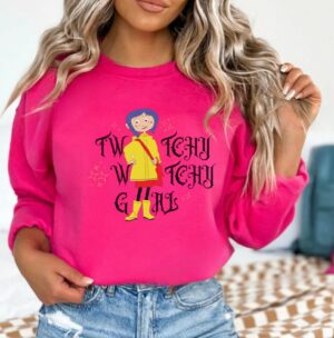 Twitchy Witchy Girl Coraline Sweatshirt Halloween Shirt