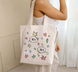 Heartstopper Hi Hi Leaves Canvas Tote Bag