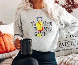 Twitchy Witchy Girl Coraline Sweatshirt Halloween Shirt