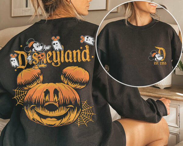 Vintage Pumskin Disneyland Halloween 2 Side Shirt