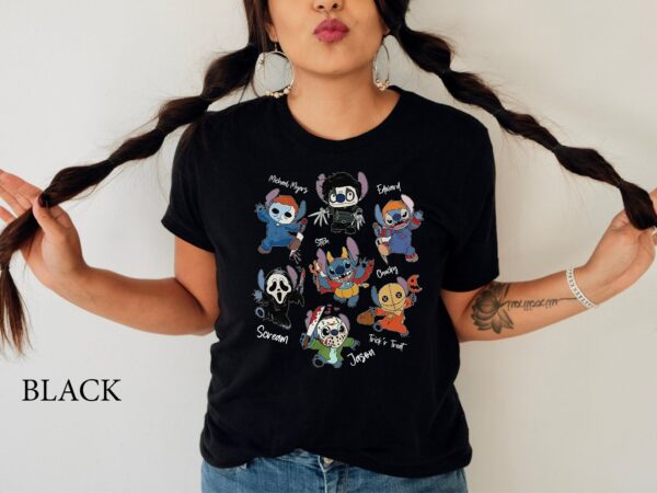 Stitch Horror Film Characters Halloween Shirt