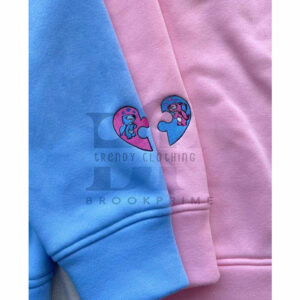 Cute Stitch And Angel Embroidery Sweater