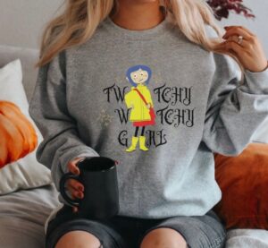 Twitchy Witchy Girl Coraline Sweatshirt Halloween Shirt