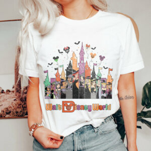 Vintage Disney Princess Castle Walt Disney World Halloween Shirt