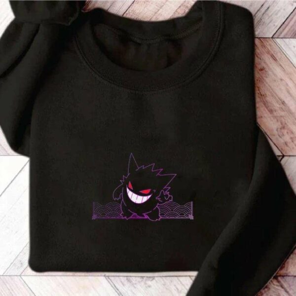 Pokémon Gengar Cute Embroidery Sweatshirt