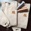 Embroidered Cute Mocha and Milk Bear Couple Sweatshirt 3