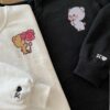 Embroidered Cute Mocha and Milk Bear Couple Sweatshirt 3