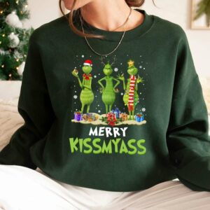 Merry Kissmyass Grinch Christmas Sweatshirt