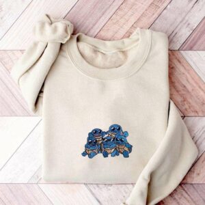 Pokémon Zenigame Cute Embroidery Sweatshirt