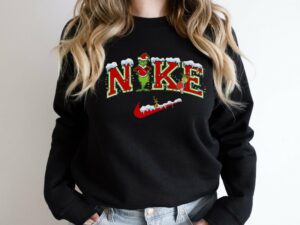Grinch Nike Snowman Christmas Sweatshirt