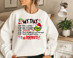 Ugly Grinch My Day I’m Booked Christmas Sweatshirt