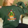 Grinch Rock Paper Scissors Throat Punch I Win Christmas Sweatshirt