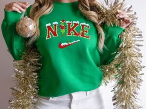 Grinch Nike Snowman Christmas Sweatshirt