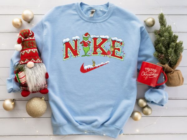 Grinch Nike Snowman Christmas Sweatshirt