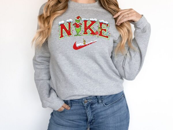 Grinch Nike Snowman Christmas Sweatshirt