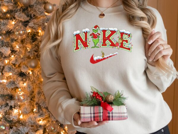 Grinch Nike Snowman Christmas Sweatshirt