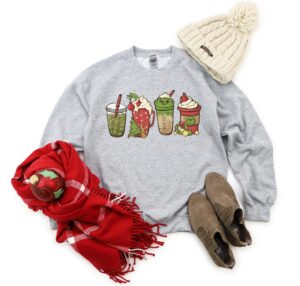 Grinch Coffee cute Christmas Sweatshirt