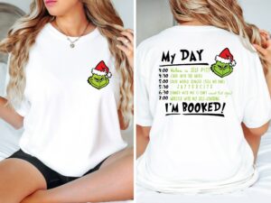 2 Side Grinch My Day I'm Booked Pocket Size Sweatshirt