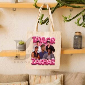 Taylor Zakha Retro 90s Canvas Tote Bag
